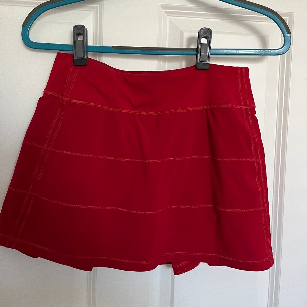 Lululmeon Red Tennis Skirt